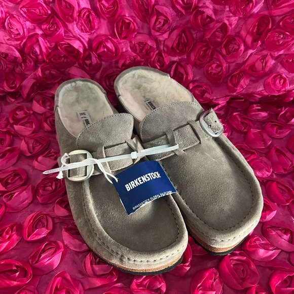 Birkenstock Suede Buckley Clogs - Picture 2 of 8